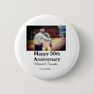 cheers to 50 years anniversary add name photo date button