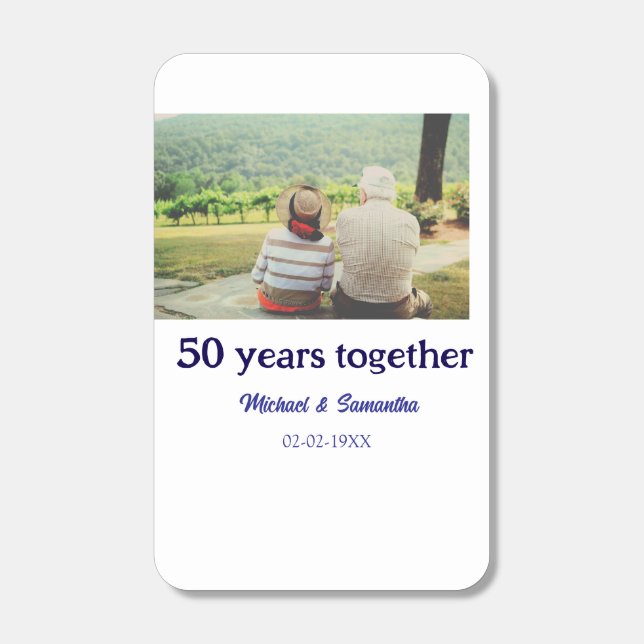 cheers to 50 years anniversary add name photo date matchboxes (Front)