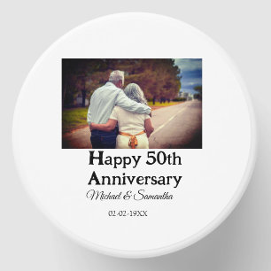 cheers to 50 years anniversary add name photo date mini candle favors