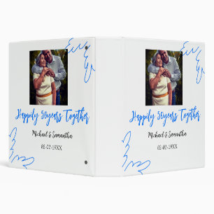 cheers to 50 years anniversary blue leaf photo nam 3 ring binder