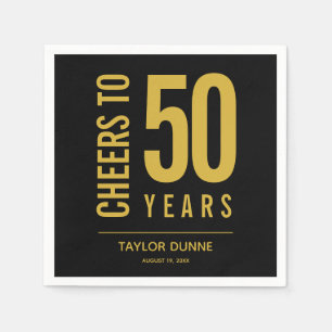 Cheers to 50 Years Birthday Celebration Napkins
