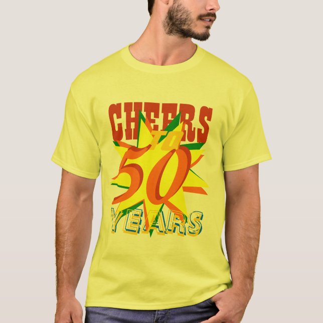 Cheers To 50 Years Birthday T-Shirt (Front)