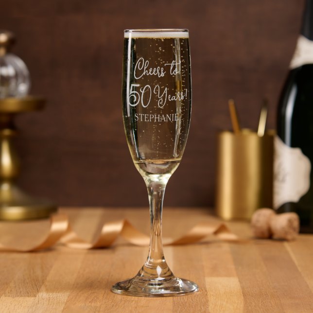 Cheers to 50 Years Champagne Flute (Party)