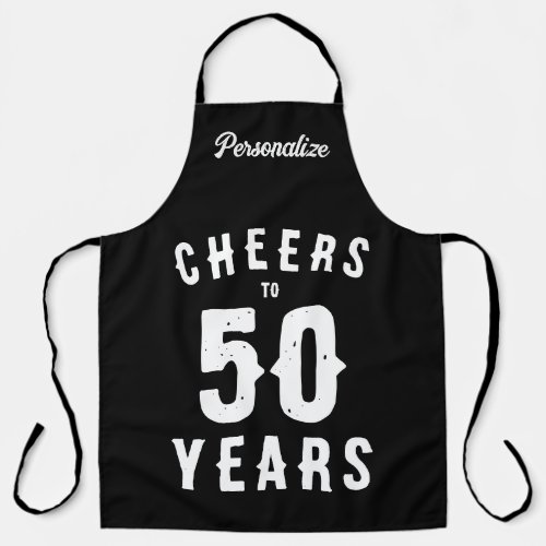 Cheers to 50 years cool 50th Birthday BBQ apron
