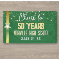 CHEERS to 50 Years! CUSTOM Class Reunion banner