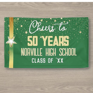 CHEERS to 50 Years! CUSTOM Class Reunion banner
