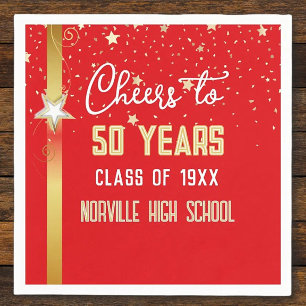CHEERS to 50 Years! CUSTOM Class Reunion  Napkins