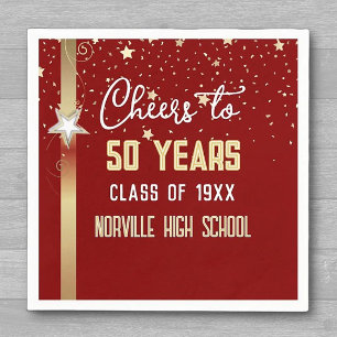 CHEERS to 50 Years! CUSTOM Class Reunion  Napkins