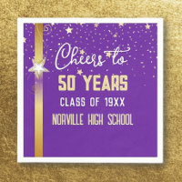 CHEERS to 50 Years! CUSTOM Class Reunion Napkins