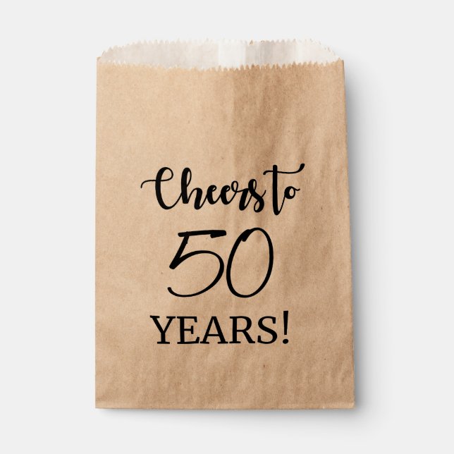 Cheers to 50 Years! Favor Bag (Front)