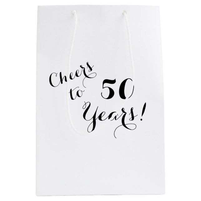 Cheers to 50 Years Gift Bag (Front)