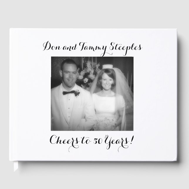 Cheers to 50 Years Guest Book (Front)