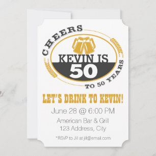 Cheers to 50 Years Invitation