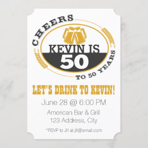 Cheers to 50 Years Invitation