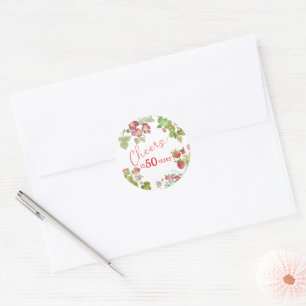Cheers to 50 Years Milestone Birthday Classic Round Sticker