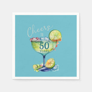 Cheers to 50 Years Milestone Birthday  Napkins