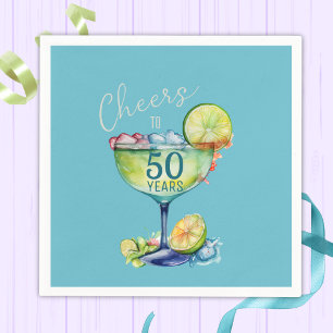 Cheers to 50 Years Milestone Birthday  Napkins