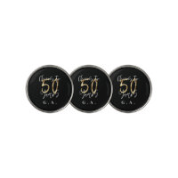 cheers to 50 years modern black and gold