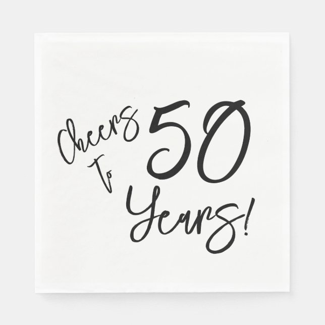 Cheers to 50 Years  Napkins (Front)