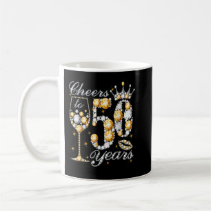 Cheers To 50 Years Old Happy 50th Birthday Queen D Coffee Mug