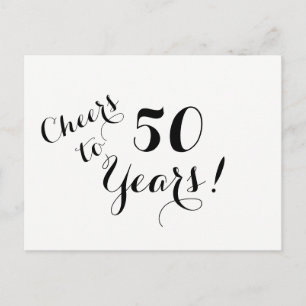 Cheers to 50 Years Response Post Card