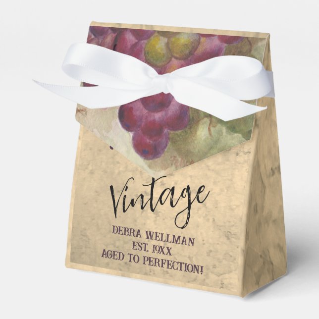 Cheers to 50 Years Vintage Favor Box (Front Side)