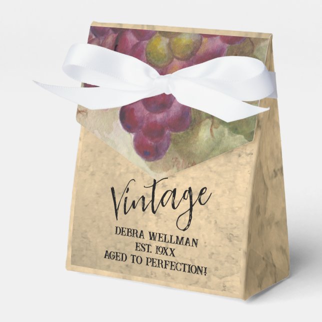 Cheers to 50 Years Vintage Favor Box (Front Side)