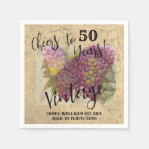 Cheers to 50 Years Wine Birthday Vineyard Grapes