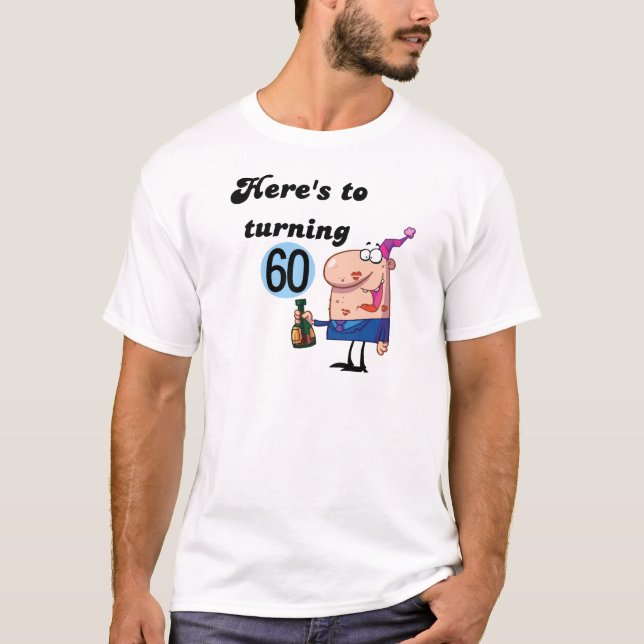 Cheers to 60 Birthday Tshirts and Gifts (Front)