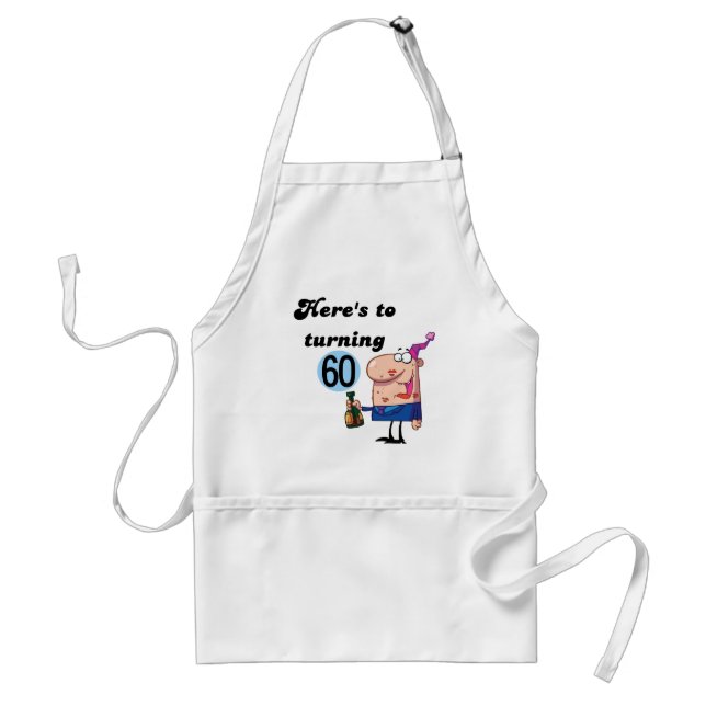 Cheers to 60 Birthday Tshirts and Gifts Adult Apron (Front)