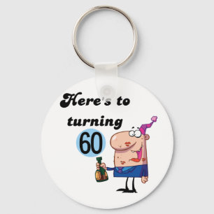 Cheers to 60 Birthday Tshirts and Gifts Keychain