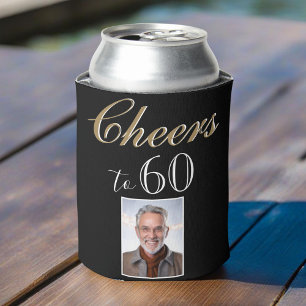 Cheers to 60 Photo 60th Birthday Ca Can Cooler
