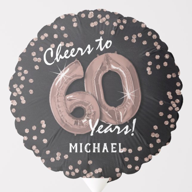 Cheers to 60 Years' 60th Birthday Balloon (Front)