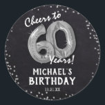 Cheers to 60 Years! 60th Birthday Classic Round Sticker<br><div class="desc">Cheers to 60 Years Birthday Sticker!</div>