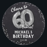 Cheers to 60 Years! 60th Birthday Classic Round Sticker<br><div class="desc">Cheers to 60 Years Birthday Sticker!</div>