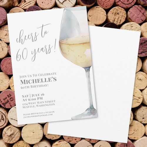 Cheers To 60 Years 60th Birthday Party