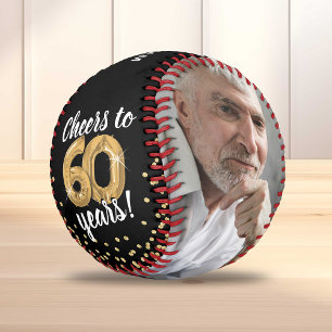 Cheers to 60 Years - 60th birthday Photo Baseball