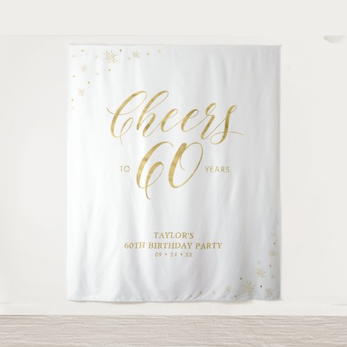 Cheers to 60 years | Gold 60th Birthday Party