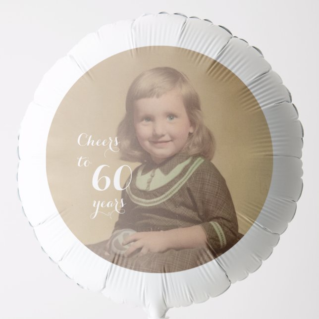 Cheers to 60 Years! Photo Balloon (Front)