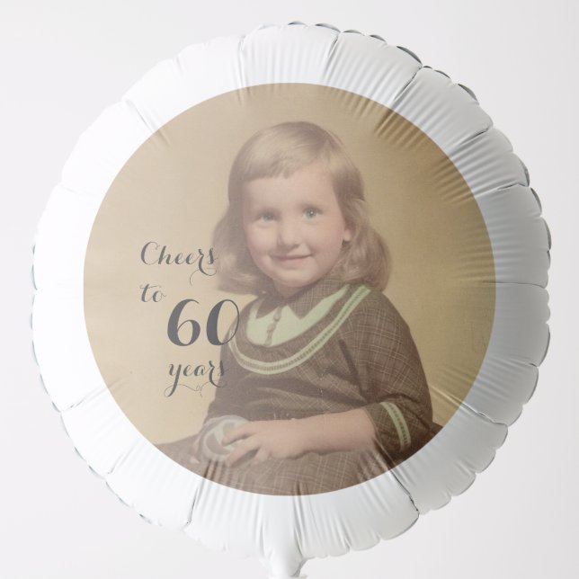 Cheers to 60 Years! Photo Balloon (Front)