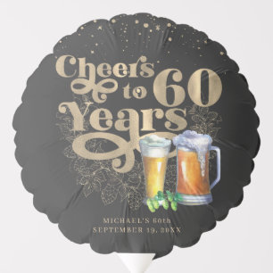Cheers to 60 Years Vintage Beer Personalized Balloon