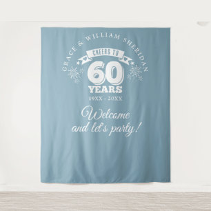 Cheers To 60th Anniversary Photo Backdrop