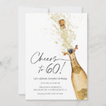 Cheers to 60th Birthday Invitation<br><div class="desc">Let's toast to 60! Pop the Bubbly with Our Champagne-Themed Birthday Invitation Card. Celebrating a milestone birthday is always a special occasion, and what better way to do it than with a champagne-themed party? This invitation card is perfect for anyone turning 60 and looking to commemorate the occasion with friends...</div>