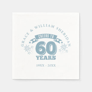 Cheers To 60th Wedding Anniversary Napkins