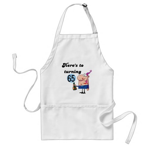 Cheers to 65 Birthday Tshirts and Gifts Adult Apron