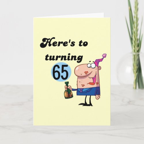 Cheers to 65 Birthday Tshirts and Gifts Card