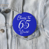 Cheers to 65 Years Royal Blue Birthday Party