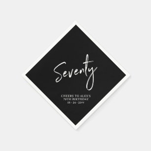Cheers to 70 Modern Adult 70th Birthday Party Napkins