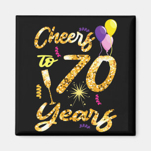 Cheers To 70 Years 1951 70th Birthday Gift Magnet