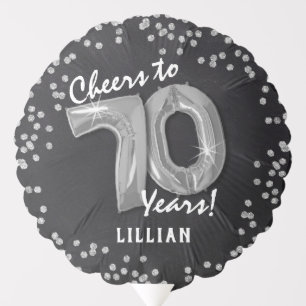Cheers to 70 Years' 70th Birthday Balloon